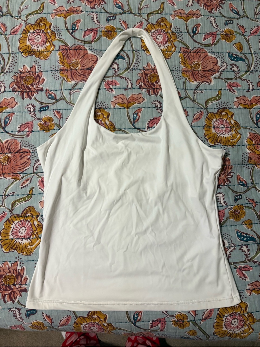Women’s White Halter Tank Top
